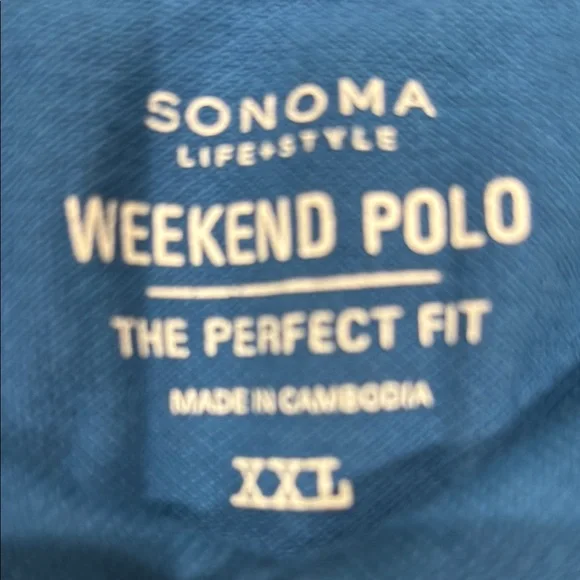 Sonoma Men's Polo Shirt -Mauve and Blue. - Picture 3 of 3